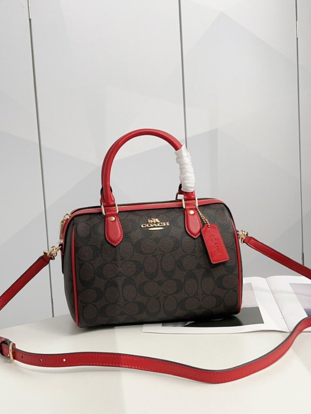 Coach Rowan Satchel Bag In Maxi Signature Canvas